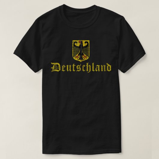 Deutschland German Flag Coat of Arms Germany Men W Tシャツ (デザイン正面)