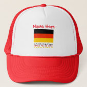 Deutschland German Flag Red Personalization  キャップ (正面)
