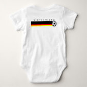 "Deutschland-Herz" Babybody Bio Fussball WM ベビーボディスーツ (裏面)