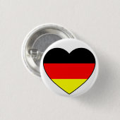 Deutschland Herz Fussball Germany 缶バッジ (正面&裏面)