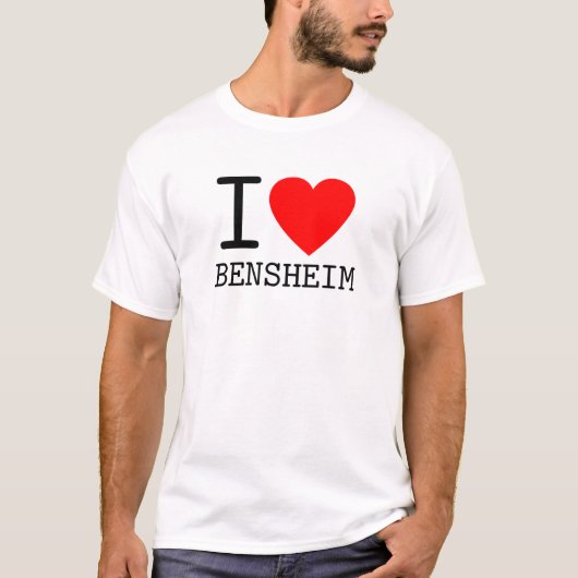 Deutschland I love Bensheim Bundesland Hessen Tシャツ (正面)