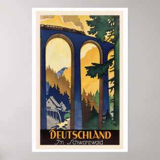 Deutschland im Schwarzwald Germany in Black Forest ポスター