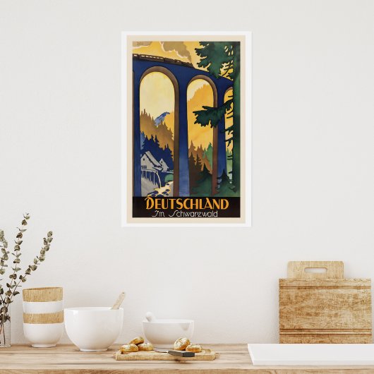Deutschland im Schwarzwald Germany in Black Forest ポスター (キッチン)