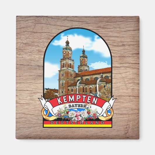 Deutschland Kempten Vintage souvenir マグネット (正面)
