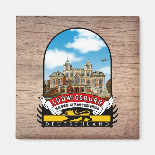 Deutschland Ludwigsburg Vintage souvenir マグネット (正面)