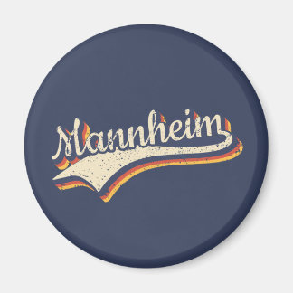 Deutschland Mannheim Vintage Retro Typografie マグネット