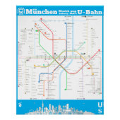 " Deutschland: München U-Bahn SUBWAYmap ... ポスター (正面)