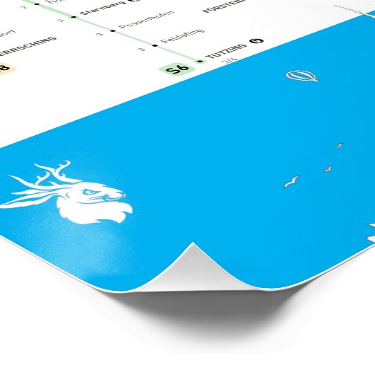 " Deutschland: München U-Bahn SUBWAYmap ... ポスター (コーナー)