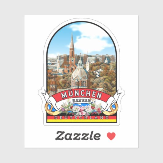 Deutschland München Vintage souvenir  シール (シート)