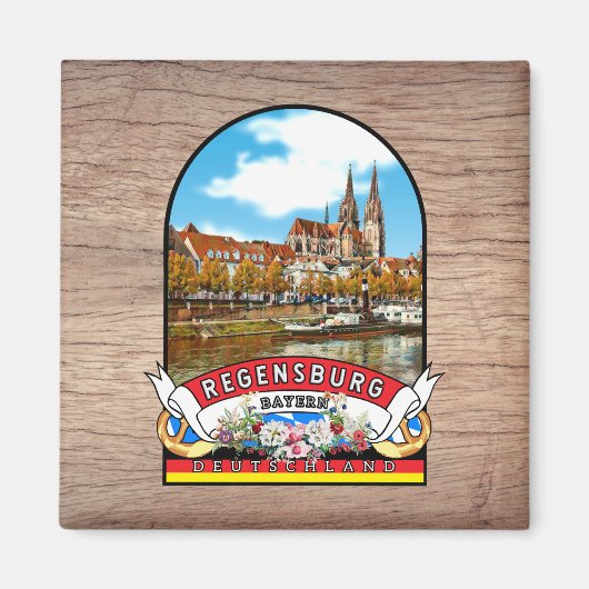 Deutschland Regensburg Vintage souvenir マグネット (正面)