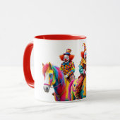 Deux clowns à cheval, un festival du rire. マグカップ (正面左)