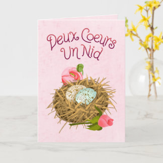Deux Coeurs Un Nid - Two Hearts One Nest French カード