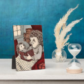 Deux hérissons lisant un livre フォトプラーク (側面)