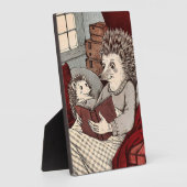 Deux hérissons lisant un livre フォトプラーク (側面)