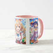  Deux jeunes filles dans une ambiance estivale. マグカップ (正面右)