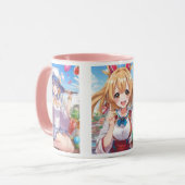  Deux jeunes filles dans une ambiance estivale. マグカップ (正面左)