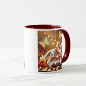 Deux lapins en peluche adorables. マグカップ (正面右)