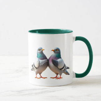 Deux pigeons qui discutent. マグカップ