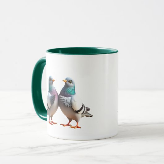 Deux pigeons qui discutent. マグカップ (正面左)