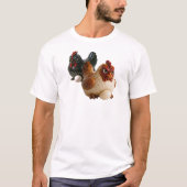 Deux poules sur un tee-shirt couvent. tシャツ (正面)