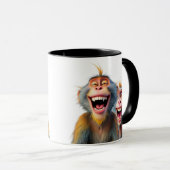 Deux singes hilarants sont trop drôles. マグカップ (正面右)