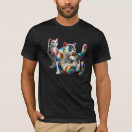 Deux superbes chats au design lumineux. tシャツ