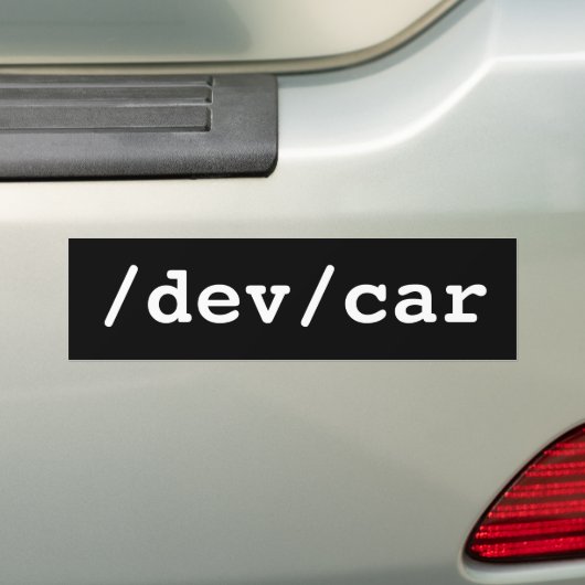 /dev/car バンパーステッカー (車上)