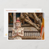 Devata statue Siem Reap Cambodia Postcard シーズンポストカード (正面/裏面)