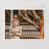 Devata statue Siem Reap Cambodia Postcard シーズンポストカード (正面)