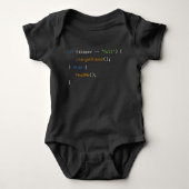 Developer And Programmer Funny Baby Code ベビーボディスーツ (正面)