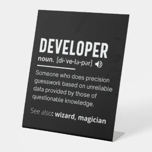 Developer Dictionary Definition Funny developers 台座サイン