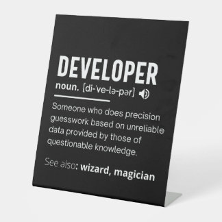 Developer Dictionary Definition Funny developers 台座サイン