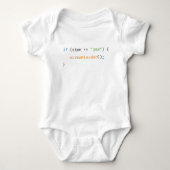 Developer Funny Baby Code Programmer ベビーボディスーツ (正面)