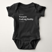 Developer Future Coding Buddy Cute Programmer ベビーボディスーツ (正面)