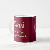 Deviサンスクリット書（マントラ付） コーヒーマグカップ (正面左)