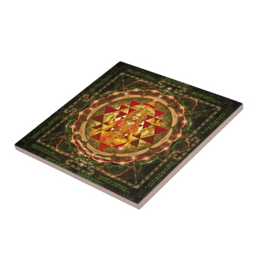 Devi Lakshmi - Shri Yantra- MahalakshmiのStotram タイル (側面)