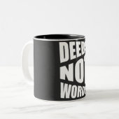 Devies not words白黒引用文 ツートーンマグカップ (正面左)