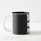 Devies not words白黒引用文 ツートーンマグカップ (左)