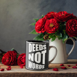 Devies not words白黒引用文 ツートーンマグカップ