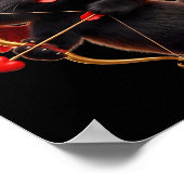 Devil Cupid Cat Art Cute Angel Demon Cat Funny  ポスター (角)