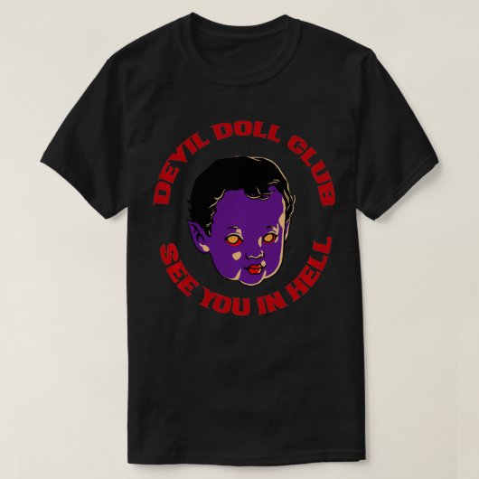 Devil Doll Club See You In Hell Punk Goth Pullover Tシャツ (デザイン正面)