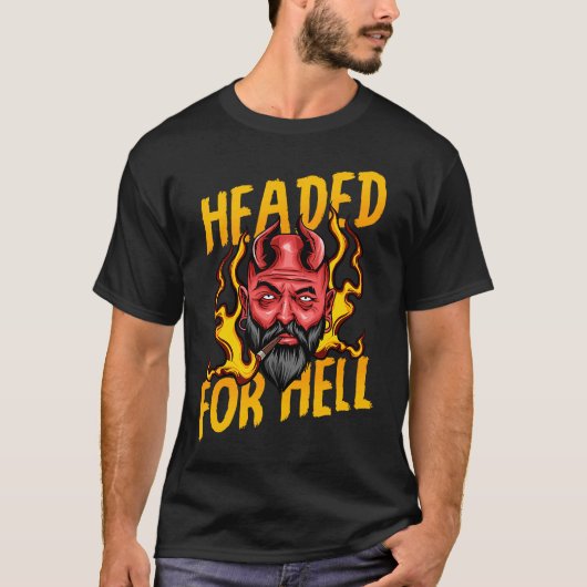 Devil Halloween Headed For Bright Cigar Ear Stretc Tシャツ (正面)