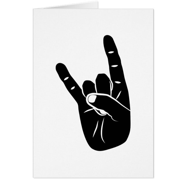 Devil Horns sign language pictogram for rock music (正面)
