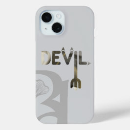 DEVIL iPhoneケーストレンド抽象芸術白黒 iPhone 15ケース