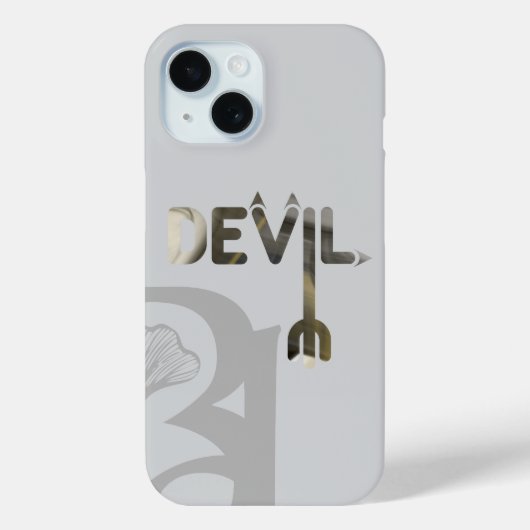 DEVIL iPhoneケーストレンド抽象芸術白黒 Case-Mate iPhoneケース (裏面)