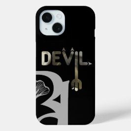 DEVIL iPhoneケーストレンド抽象芸術白黒 iPhone 15ケース