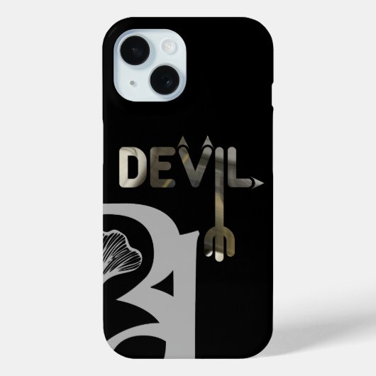 DEVIL iPhoneケーストレンド抽象芸術白黒 Case-Mate iPhoneケース (裏面)