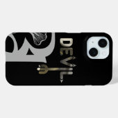 DEVIL iPhoneケーストレンド抽象芸術白黒 Case-Mate iPhoneケース (裏面 (横))