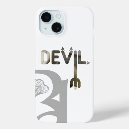 DEVIL iPhoneケーストレンド抽象芸術白黒 Case-Mate iPhoneケース (裏面)
