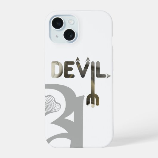 DEVIL iPhoneケーストレンド抽象芸術白黒 iPhone 15ケース (裏面)